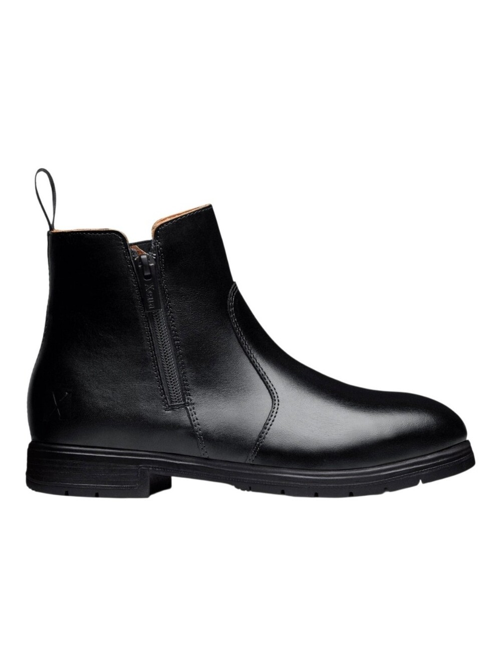 Xena Steel Toe Work Wear Black Leather Ankle Booties Size 10.5